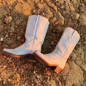Vintage White Frye Boots